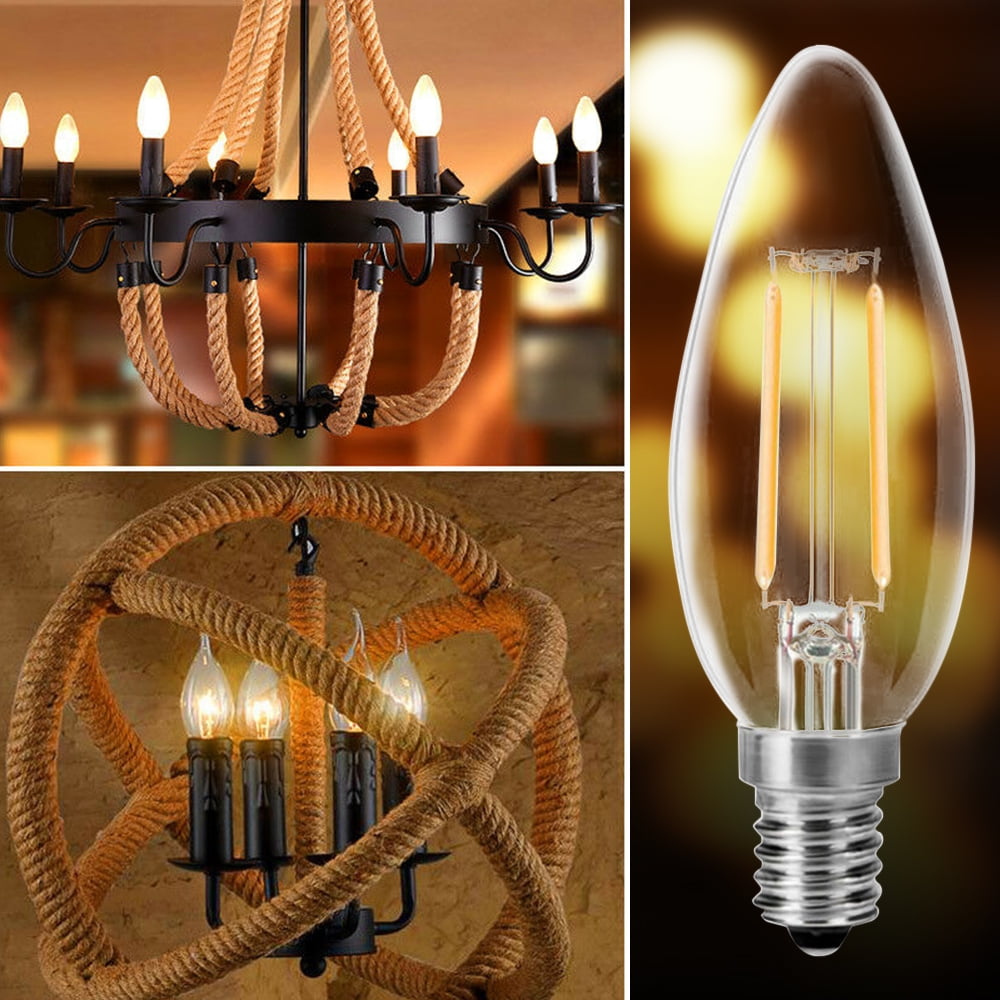 DEL Bougies Lampe 3 W Filament 360 ° version e14 230 V el-530370 blanc chaud 380 lm